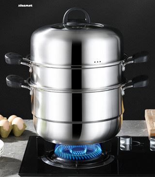 kitchen cooking food steaming soup pan steamer